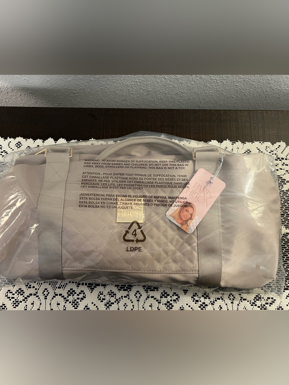 PARIS HILTON TRAVEL BAG, NEW W/TAGS